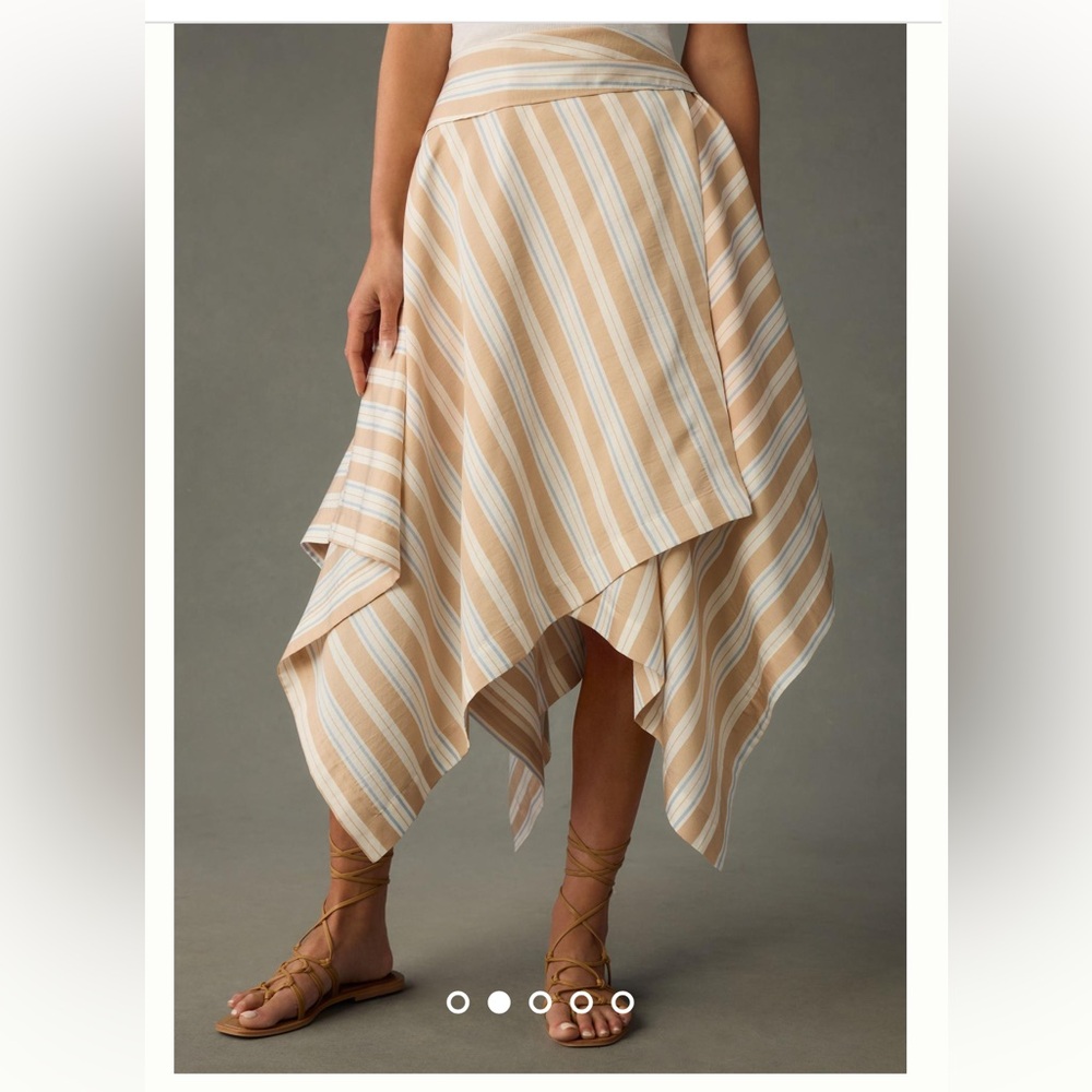 anthropologie Maeve Asymmetrical Wrap Skirt new with tag size 6 - Picture 3 of 4